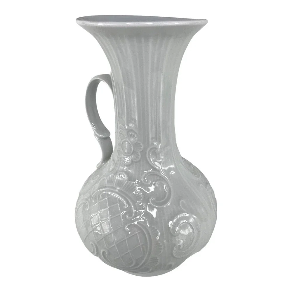 Wunsiedel Bavaria Germany Retsch Co White Pitcher Vintage 1970s Rare‎ Excellent